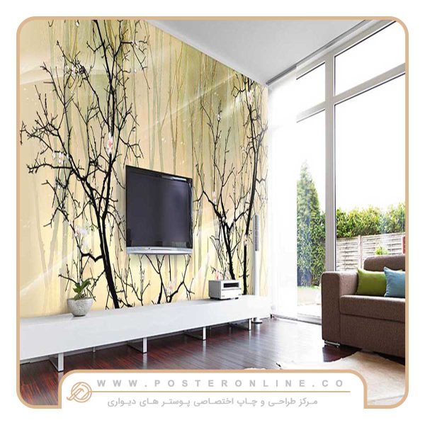پوستر دیواری گل سه بعدی جوانه زدن کد G-3772