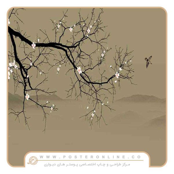 پوستر دیواری گل سه بعدی رز طراحی