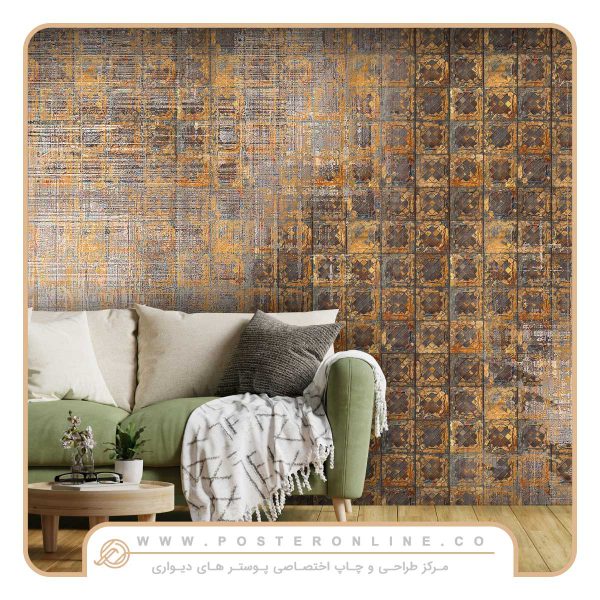 پوستر دیواری لاکچری پتینه طرح کاشی