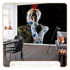 پوستر دیواری سالن زیبایی طرح تتو آرتیست