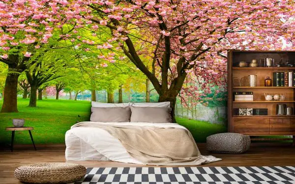 پوستر دیواری درخت شکوفه بهاری