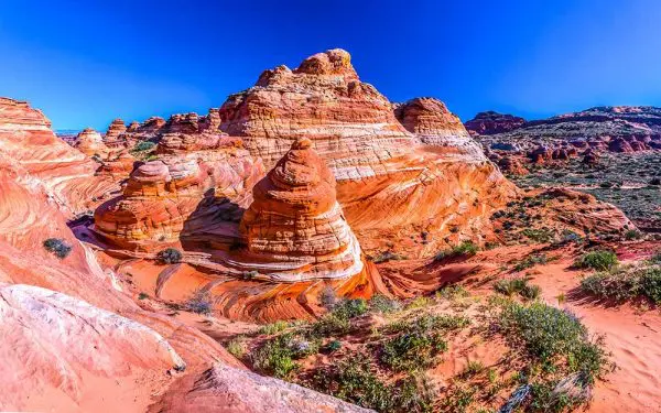 پوستر دیواری منظره صخره های نارنجی