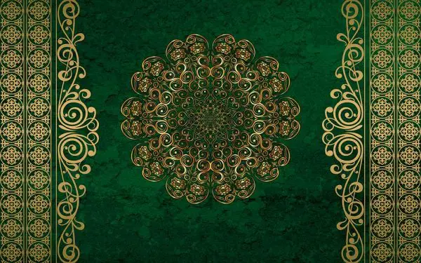 پوستر دیواری کلاسیک با بک گراند سبز