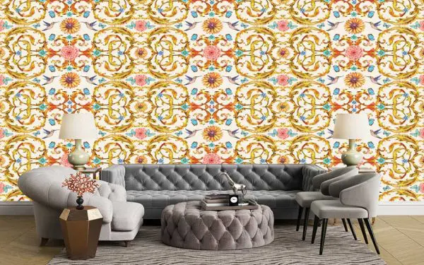 پوستر دیواری سنتی پشت تی وی