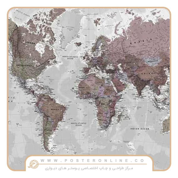 کاغذ دیواری املاک طرح نقشه جهان