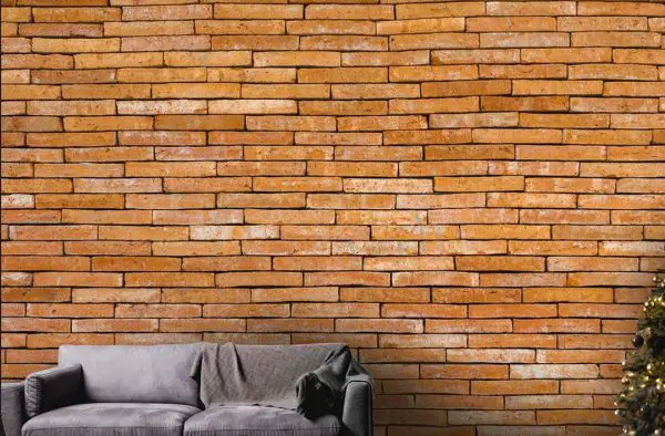 پوستر دیواری بکگراند سه بعدی طرح دیوار آجری