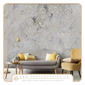 کاغذ دیواری پتینه لاکچری گلدار
