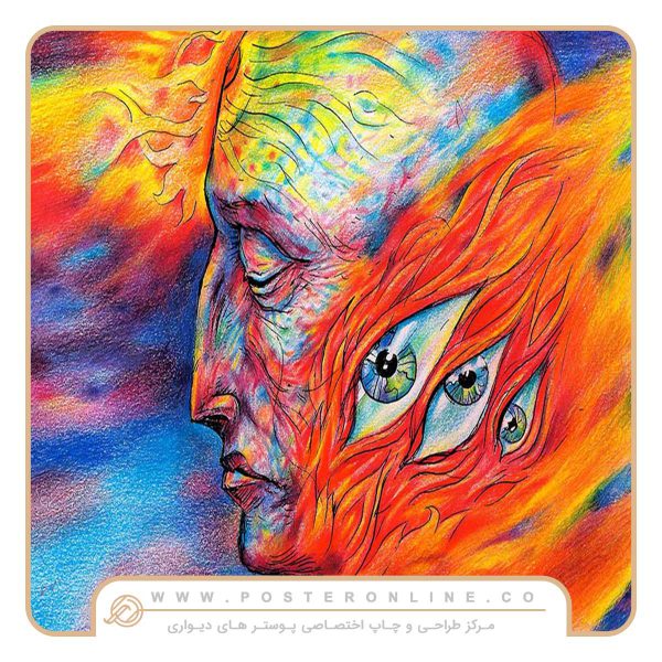 پوستر دیواری گرافیتی طرح انتزاعی