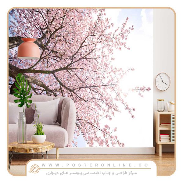 پوستر دیواری درخت شکوفه
