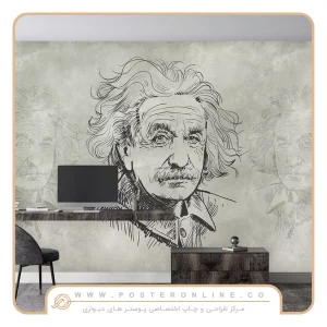 پوستر دیواری آموشی طرح انیشتین