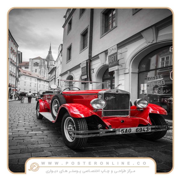 پوستر دیواری ماشین کادیلاک مدل V-16 سال 1933