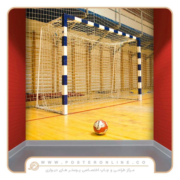 پوستر دیواری هندبال طرح دروازه و توپ هندبال کد sh-0211