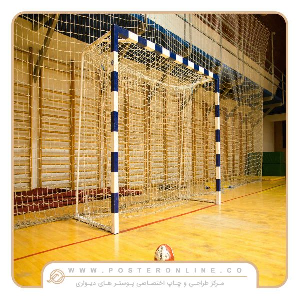 پوستر دیواری هندبال طرح دروازه و توپ هندبال
