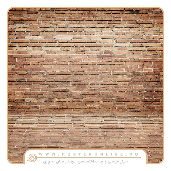 پوستر دیواری پس زمینه طرح آجری