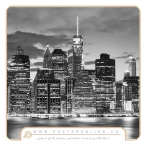 پوستر دیواری شهر نیویورک سیاه و سفید