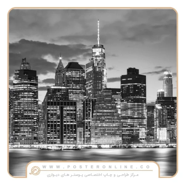 پوستر دیواری شهر نیویورک سیاه و سفید