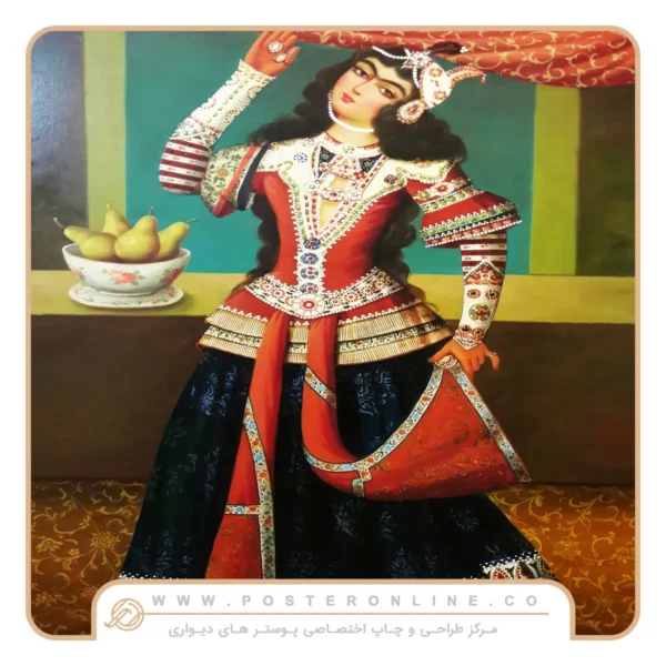 پوستر دیواری نقاشی کلاسیک طرح بانوی قدیمی