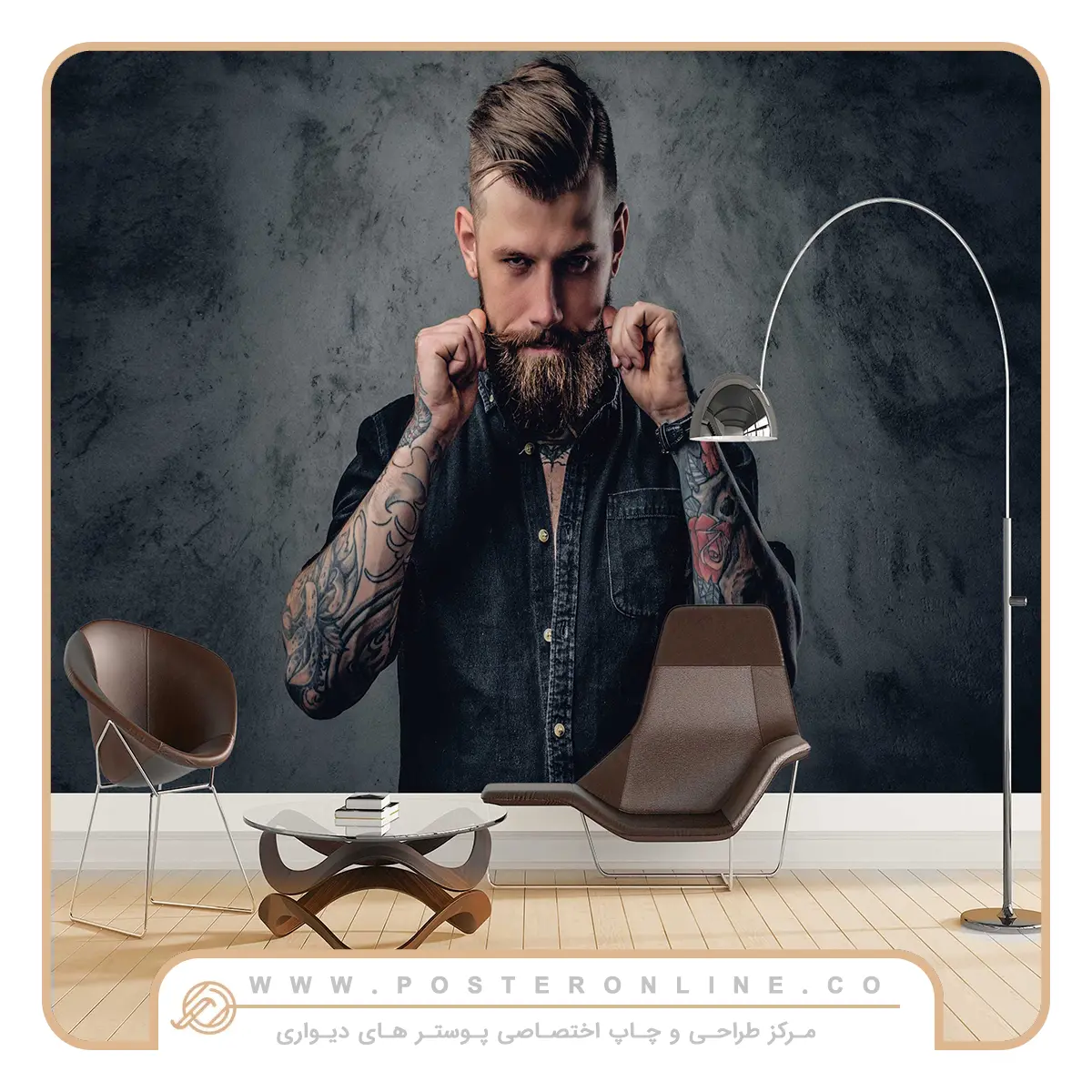 پوستر دیواری آرایشگاه مردانه؛ انتخابی شیک برای دکور سالن 9 پوستر دیواری آرایشگاه مردانه با طرح باربر شاپ