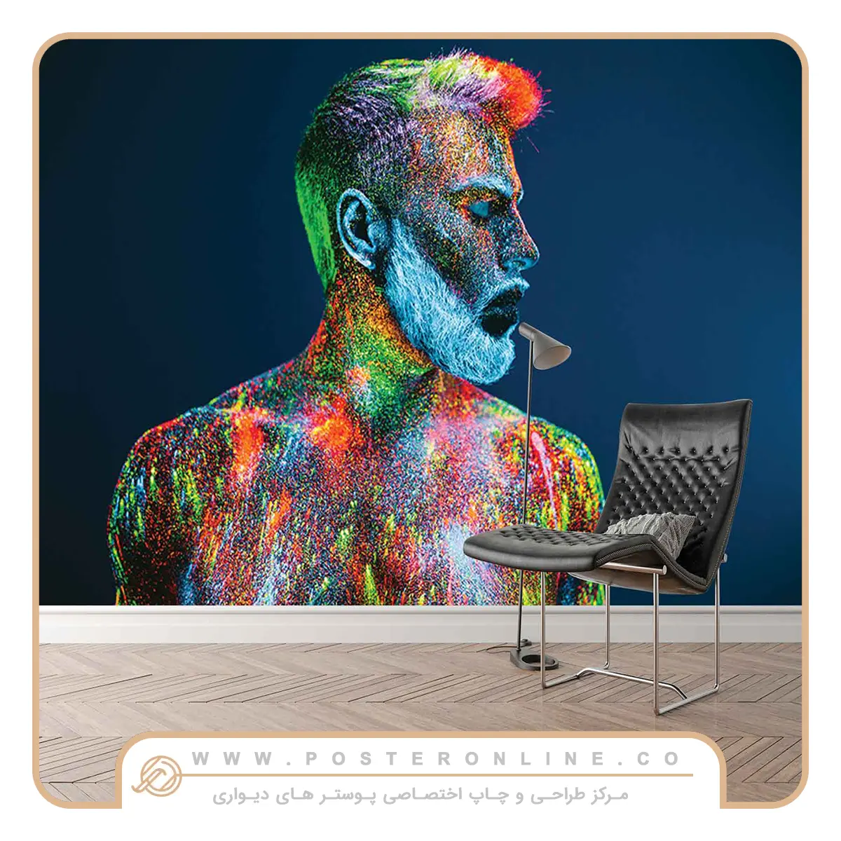پوستر دیواری آرایشگاه مردانه؛ انتخابی شیک برای دکور سالن 2 پوستر دیواری سهبعدی برای آرایشگاه مردانه
