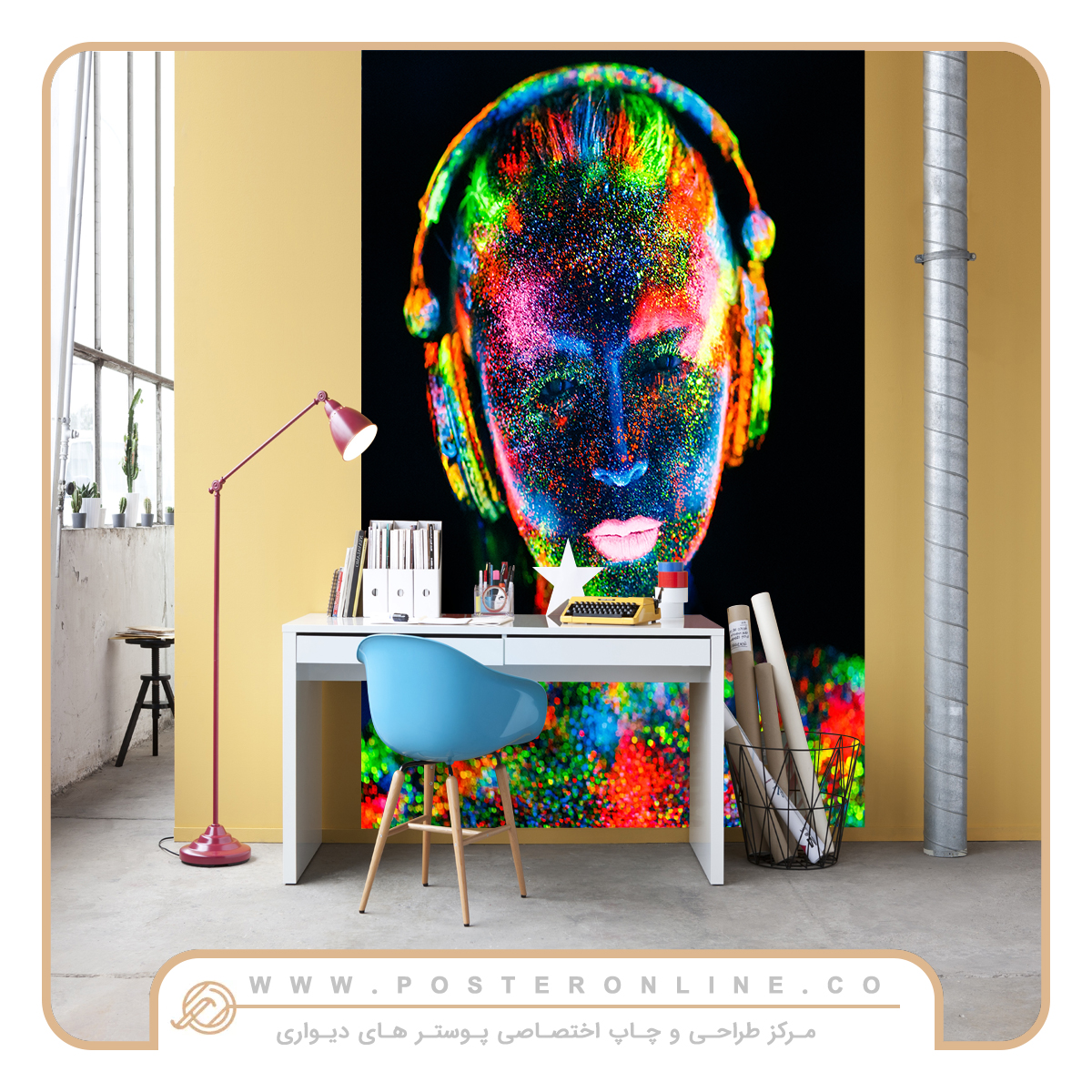 پوستر دیواری طرح بک لایت ارایشگاه مردانه کد dt-1034 1 پوستر دیواری طرح بک لایت ارایشگاه مردانه  کد dt-1034