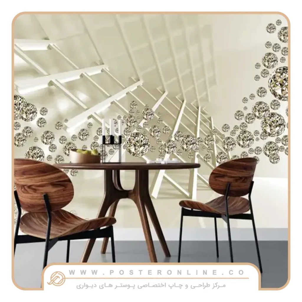 کاغذ دیواری سه بعدی پشت تلویزیون 3 پوستر آنلاین