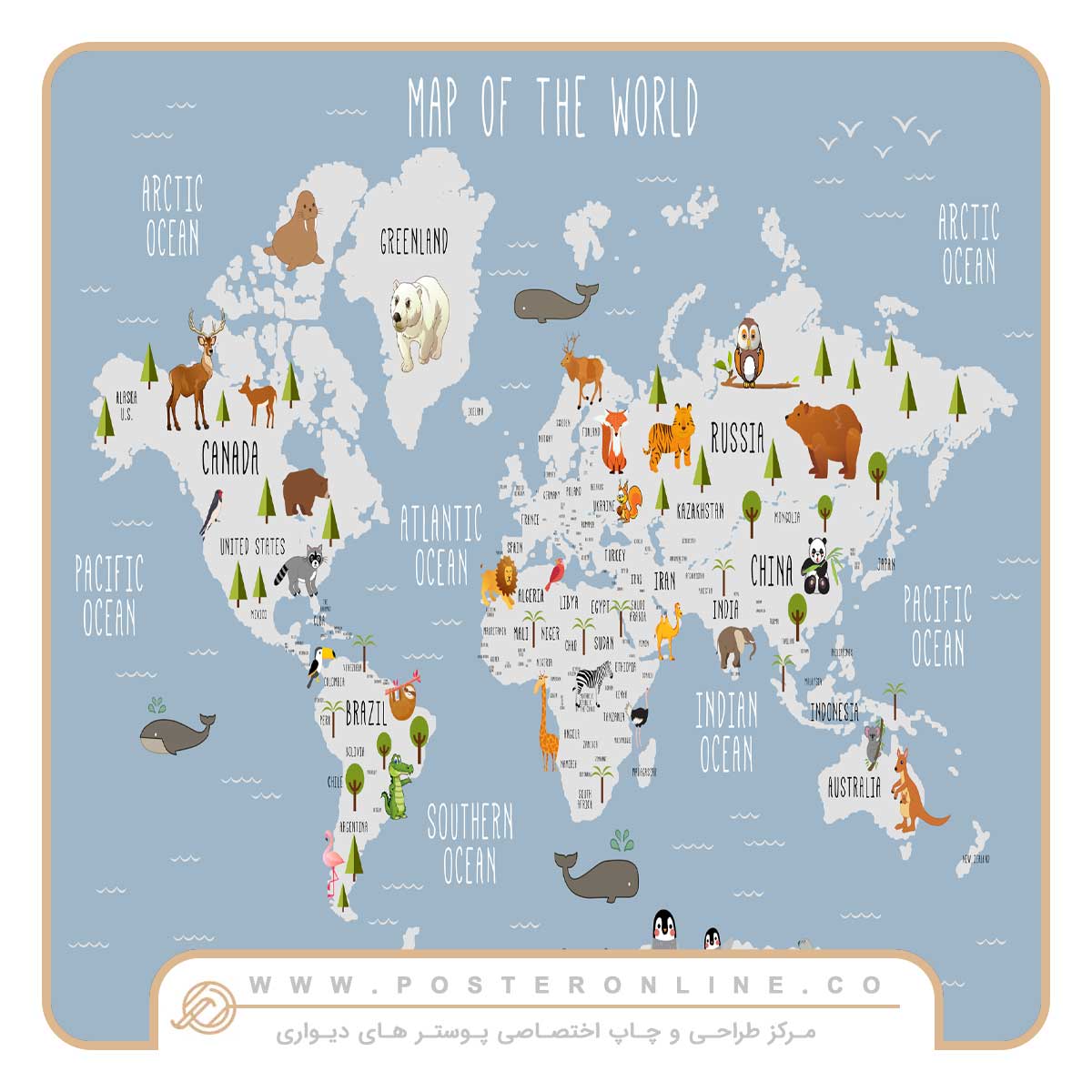 پوستر دیواری نقشه کودک و نوجوان کد mt-31026 2 پوستر دیواری نقشه کودک و نوجوان کد mt-31026 - Image 2