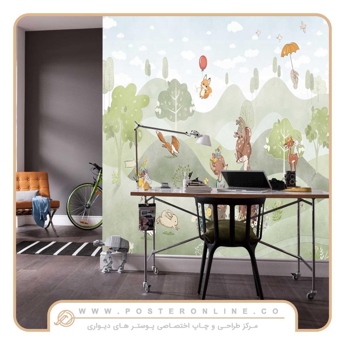 پوستر دیواری بامزه برای اتاق کودک 2 پوستر آنلاین