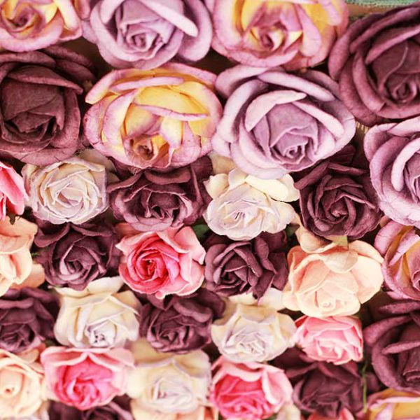 پوستر دیواری دسته گل رز رنگی