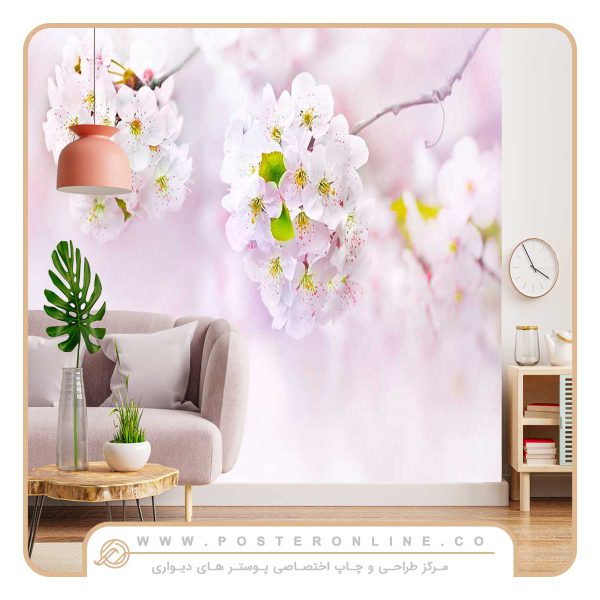 پوستر دیواری گل های بهاری کد F-8187