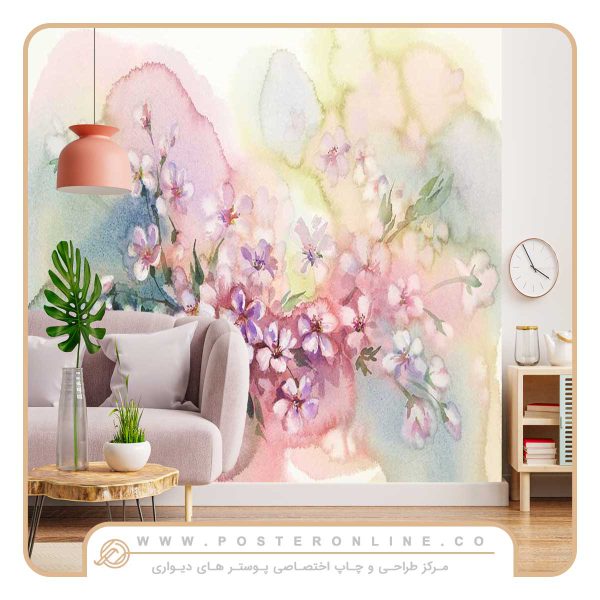 پوستر دیواری گل های بهاری کد F-8234