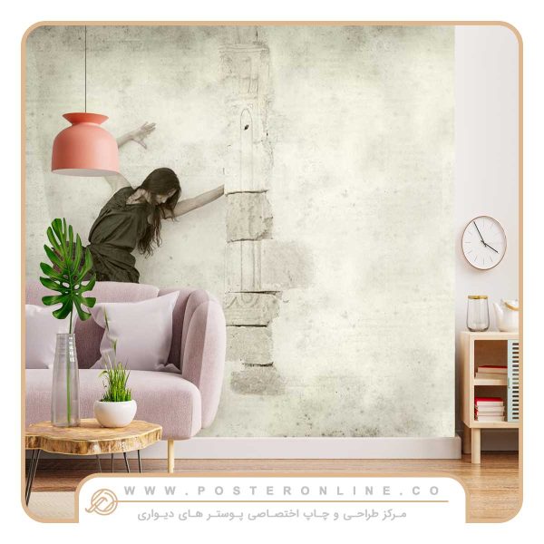 پوستر دیواری دیوار خاکستری