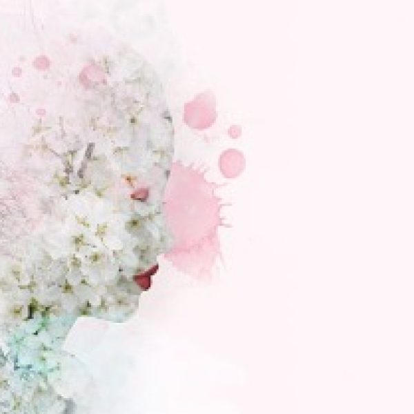 پوستر دیواری بک گراند بانو شکوفه ای
