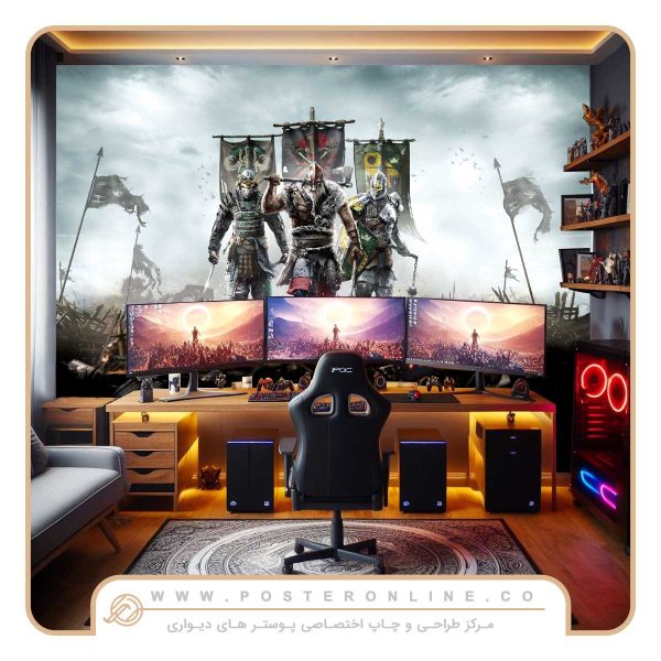 پوستر دیواری اتاق گیم طرح بازی For Honor