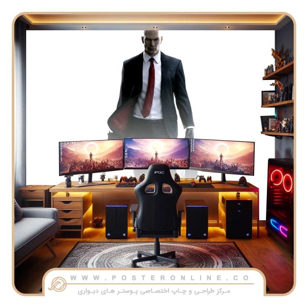 پوستر دیواری اتاق گیم طرح بازی Hitman