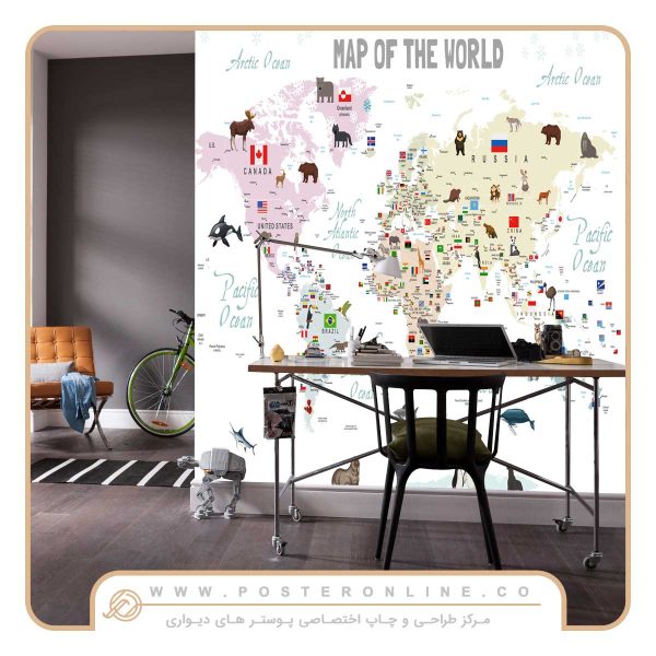 پوستر دیواری نقشه کودک و نوجوان کد mt-31024