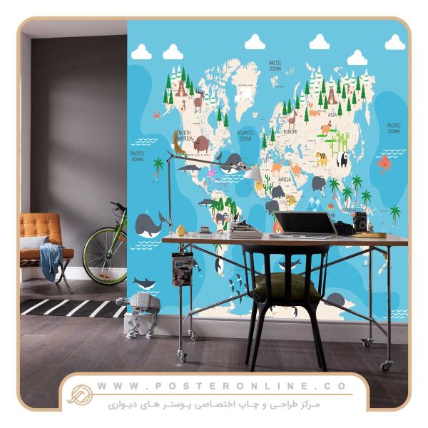پوستر دیواری نقشه کودک و نوجوان کد mt-31028