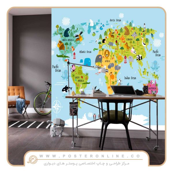 پوستر دیواری نقشه کودک و نوجوان کد mt-31029