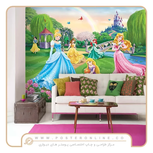 پوستر دیواری اتاق کودک پرنسس های قصر