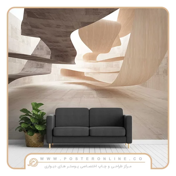پوستر دیواری سه بعدی هندسی مدرن