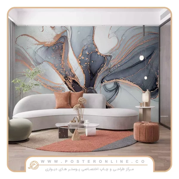 پوستر دیواری سنگ ماربل خاکستریپوستر دیواری سنگ ماربل خاکستری
