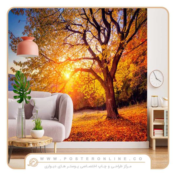 پوستر دیواری زیبا و دل انگیز منظره پاییزی