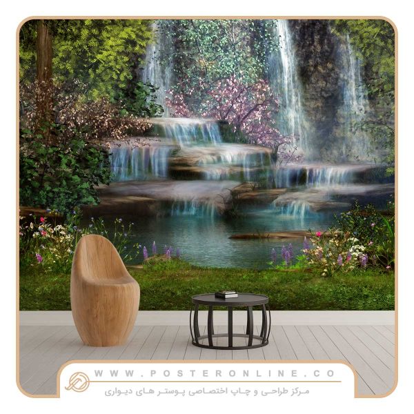 پوستر دیواری منظره طبیعت زیبا و جنگلی