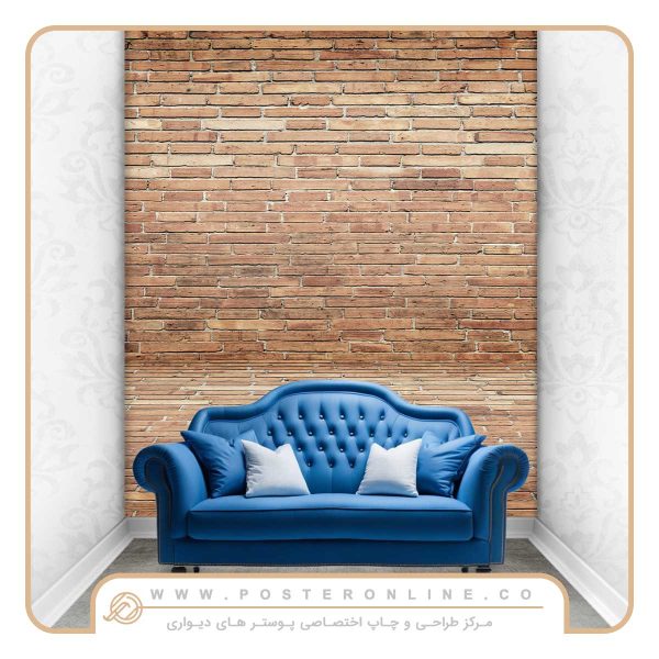 پوستر دیواری پس زمینه طرح آجری