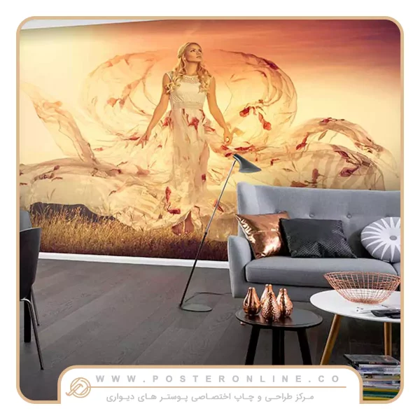 کاغذ دیواری اتاق خواب طرح مدرن