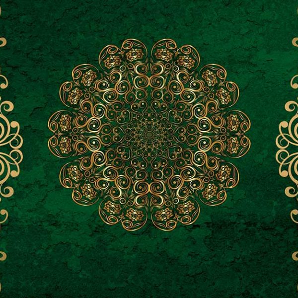 پوستر دیواری کلاسیک با بک گراند سبز