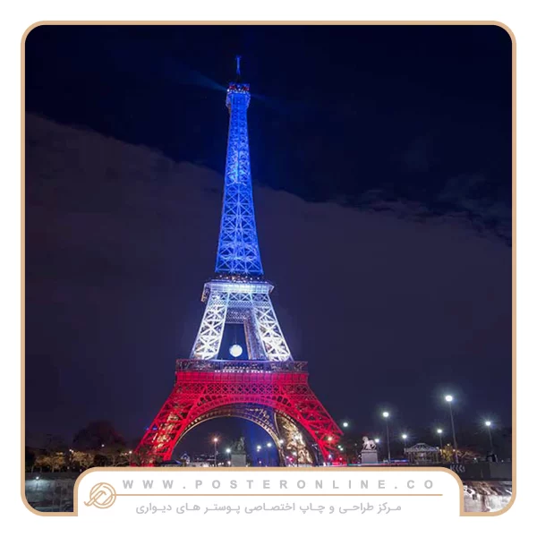 پوستر دیواری شهر پاریس طرح برج ایفل