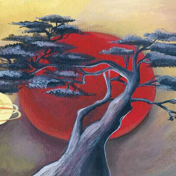 پوستر دیواری سه بعدی نقاشی درخت