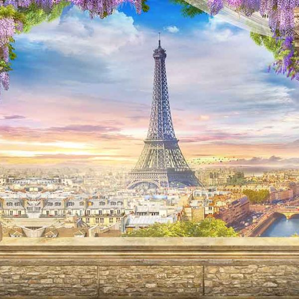 پوستر دیواری منظره برج ایفل