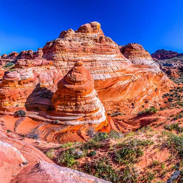 پوستر دیواری منظره صخره های نارنجی